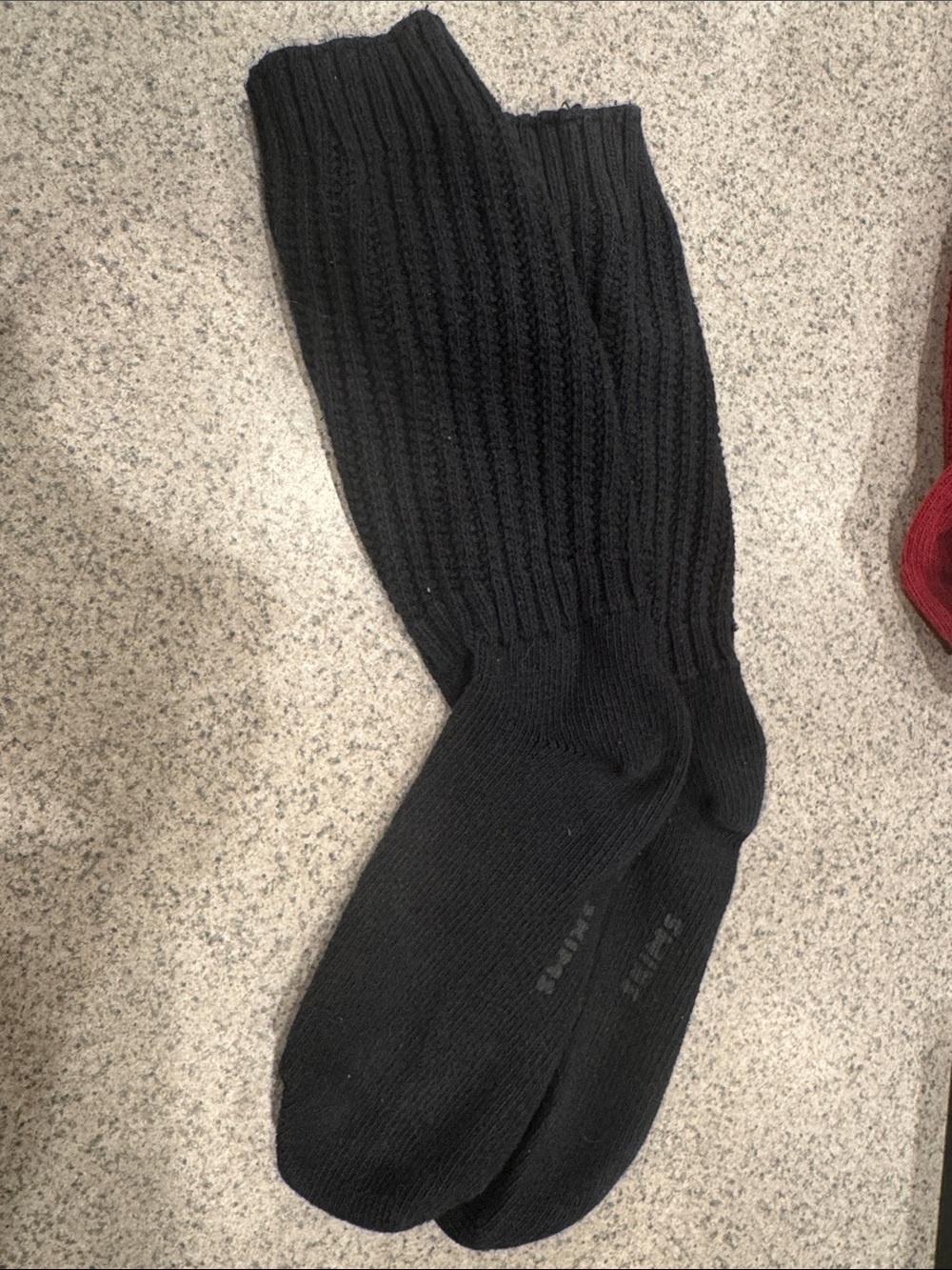 Skims black knitted socks